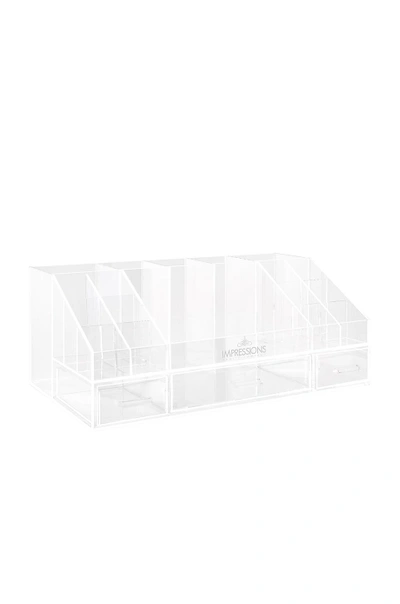 Impressions Vanity Brush And Makeup Organizer Tray In Clear