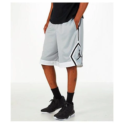 Shop Nike Men's Air Jordan Rise Diamond Basketball Shorts, Grey