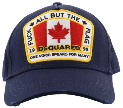 Shop Dsquared2 Canada Patch Baseball Cap In Navy