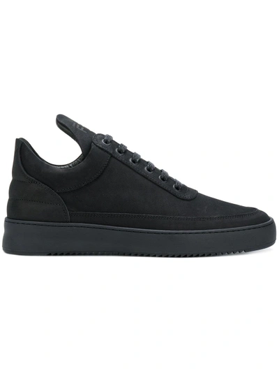 Filling Pieces Low Top Ripple Ceres Men Sneaker In All Black