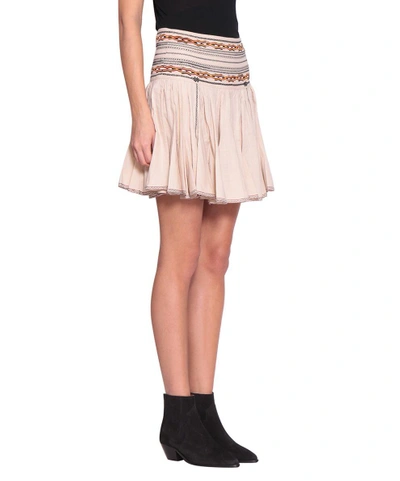 Shop Isabel Marant Étoile Breeda Cotton Skirt In Beige