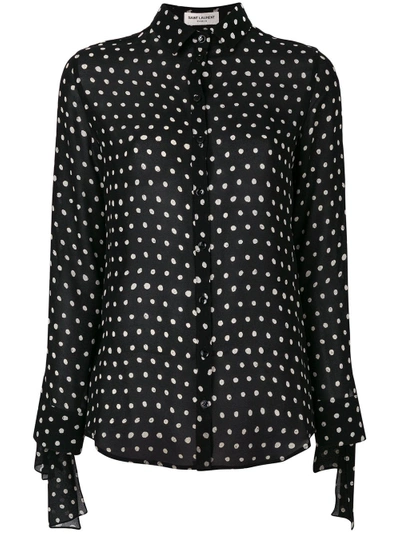 polka dot print blouse