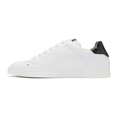 Shop Fendi White Bag Bugs Sneakers In White F11f0