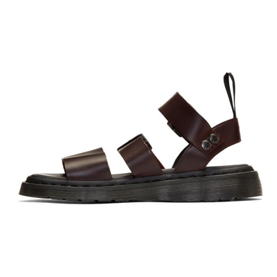 Shop Dr. Martens' Black & Brown Charro Gryphon Sandals
