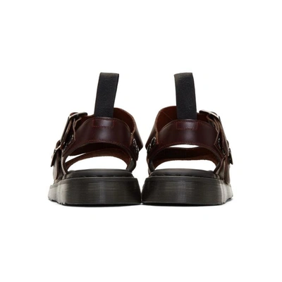Shop Dr. Martens' Black & Brown Charro Gryphon Sandals