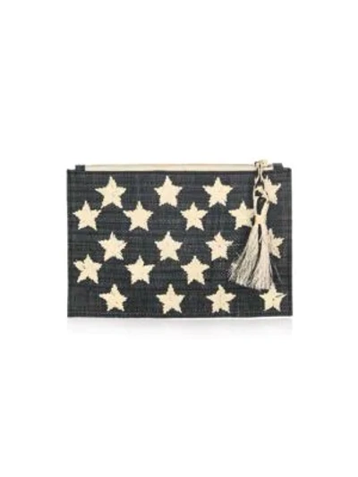 Shop Kayu Star Straw Pouch In Black