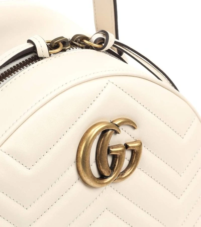 Shop Gucci Gg Marmont Matelassé Leather Backpack In White