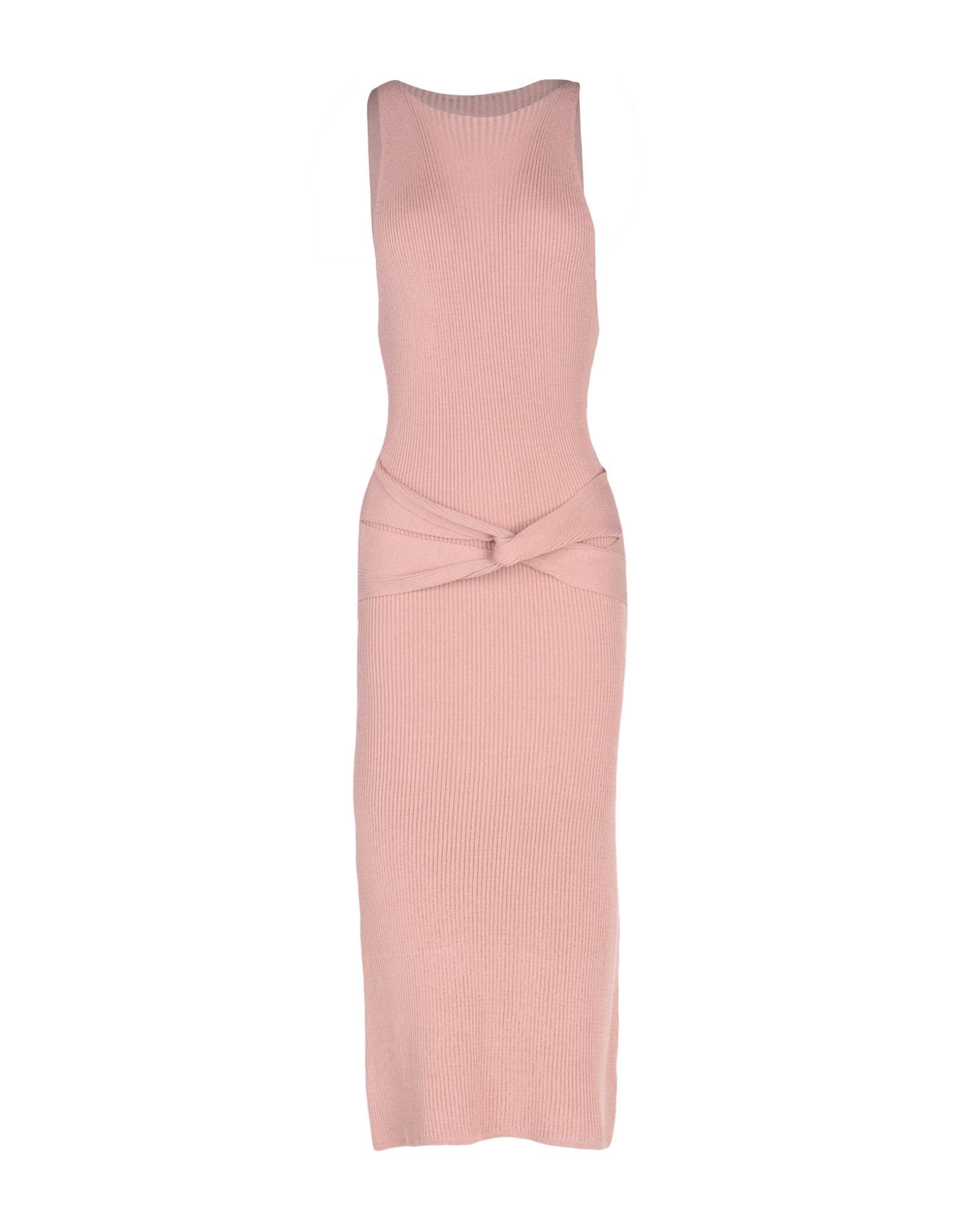 pale pink midi dress