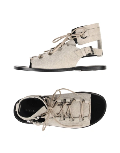 Shop Sergio Rossi Sandals In Light Grey