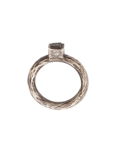 Shop Henson Antique-effect Ring - Metallic