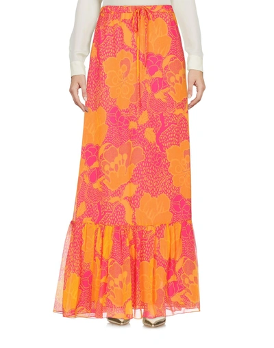 Shop Diane Von Furstenberg Long Skirts In Orange
