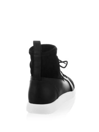 Shop Giuseppe Zanotti Suede High Top Sneaker Boot In Black