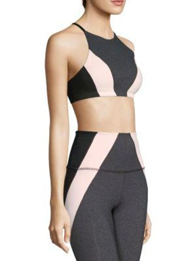 Shop Beyond Yoga Around The Colorblock Sports Bra In Multi