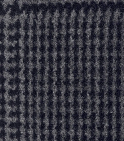 Shop Miu Miu Prince Of Wales Checked Wool Coat In Grey