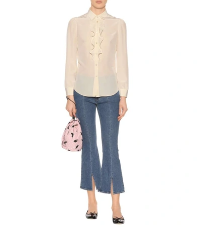 Shop Red Valentino Silk Shirt In White