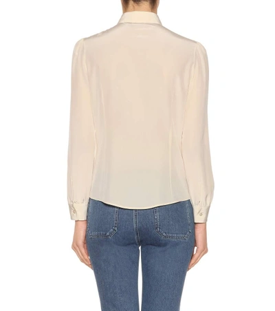 Shop Red Valentino Silk Shirt In White