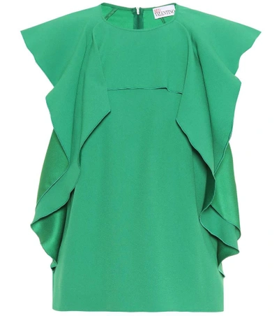 Shop Red Valentino Crêpe Top In Green