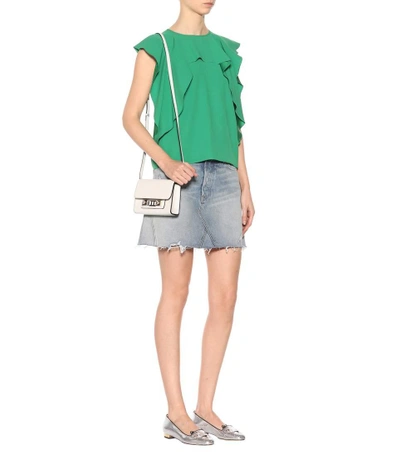 Shop Red Valentino Crêpe Top In Green