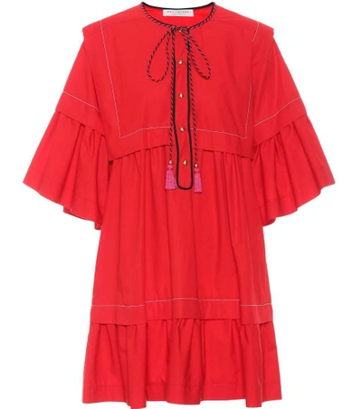 Shop Philosophy Di Lorenzo Serafini Cotton Shirt Dress In Red