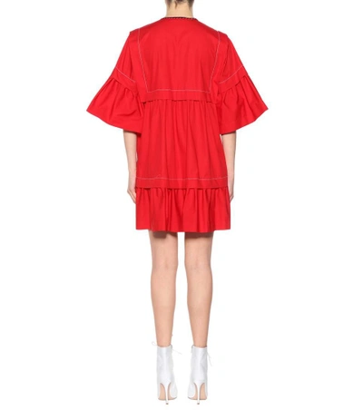 Shop Philosophy Di Lorenzo Serafini Cotton Shirt Dress In Red