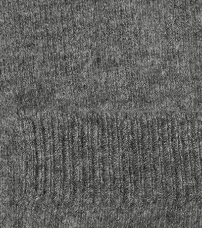 Shop Prada Oversized Wool Cardigan In Grey