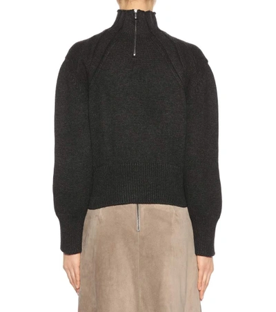 Shop Bottega Veneta Wool And Cashmere-blend Sweater In Grey