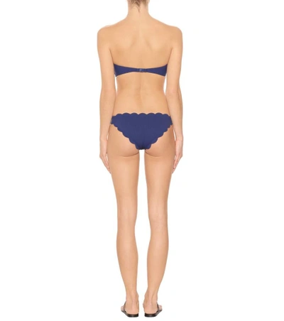 Shop Marysia Antibes Bandeau Bikini Top In Blue