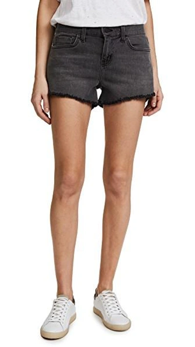 Shop L Agence Zoe Perfect Fit Shorts In Vintage Grey