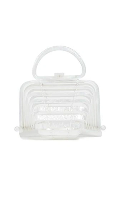 Shop Cult Gaia Acrylic Lilleth Clutch In Mother Of Pearl