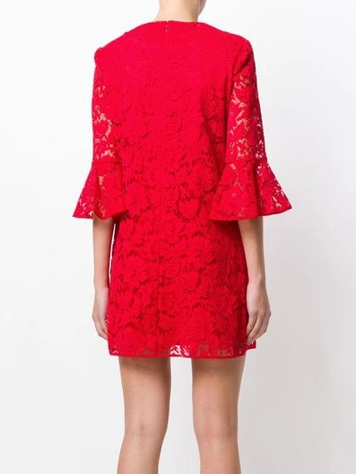 Shop Valentino Flared Sleeve Lace Dress