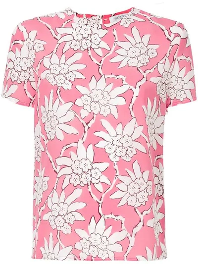 Shop Valentino Floral Print T-shirt