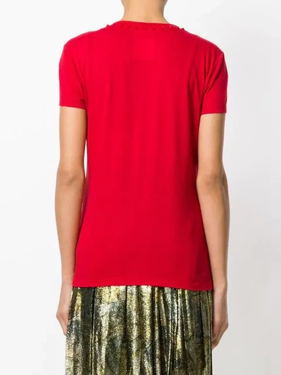 Shop Valentino Rockstud Trim T-shirt - Red