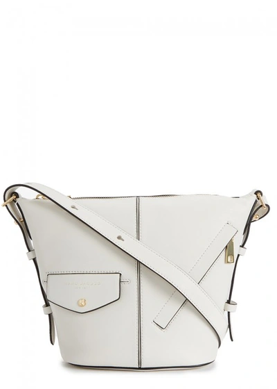 Shop Marc Jacobs The Mini Sling White Leather Shoulder Bag