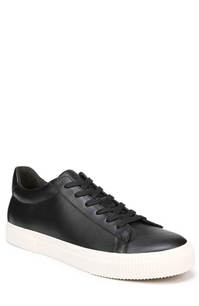Shop Vince Kurtis Low Top Sneaker In Black Leather