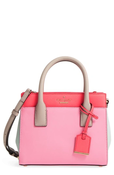 Kate Spade 'cameron Street - Mini Candace' Leather Satchel - Pink In Eraser  Pink Multi