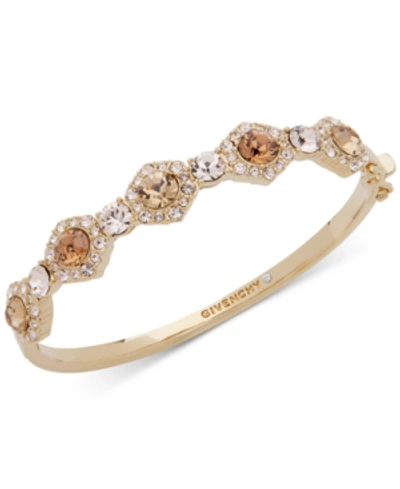 Shop Givenchy Crystal Bangle Bracelet In Gold