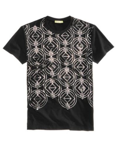 Shop Versace Men's Graphic-print T-shirt In Black