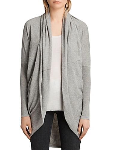 Shop Allsaints Itat Shrug In Grey Marl