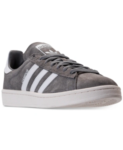 Shop Adidas Originals Adidas Men's Campus Casual Sneakers From Finish Line In Clear Onix/ftw Wht/chalk