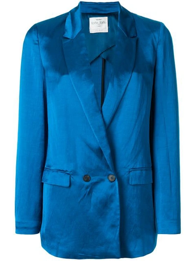Shop Forte Forte Double-breasted Blazer - Blue