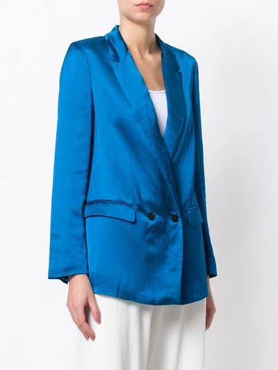 Shop Forte Forte Double-breasted Blazer - Blue