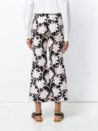 Shop Valentino Floral Cropped Trousers