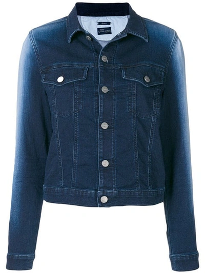 Shop Diesel Velvet Joggjeans Denim Jacket In Blue