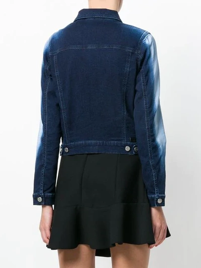 Shop Diesel Velvet Joggjeans Denim Jacket In Blue