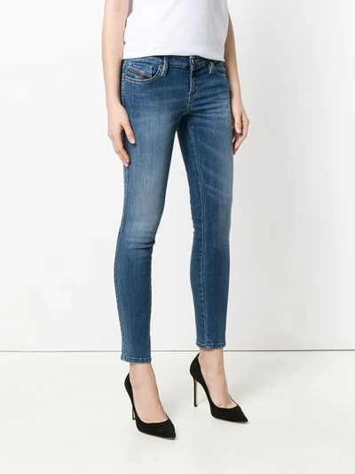 Shop Diesel Skinzee-low Jeans - Blue