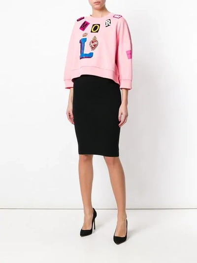 Shop Dolce & Gabbana Patch-work Sweater