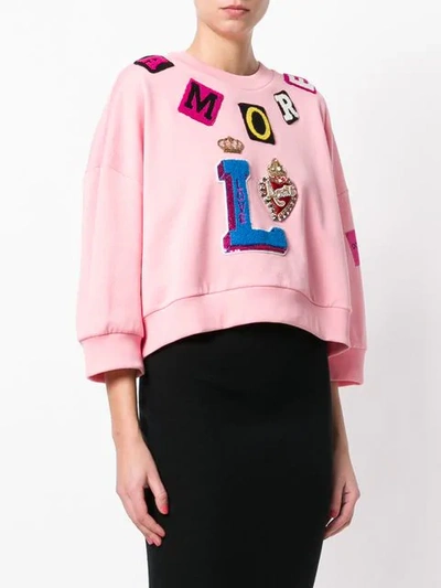 Shop Dolce & Gabbana Patch-work Sweater