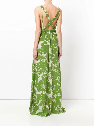 Shop N°21 Nº21 Bird Floral Print Dress - Green