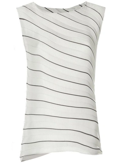 Shop Issey Miyake Pleated Striped Top