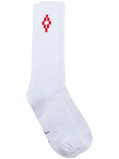 Shop Marcelo Burlon County Of Milan Cruz Socks - White